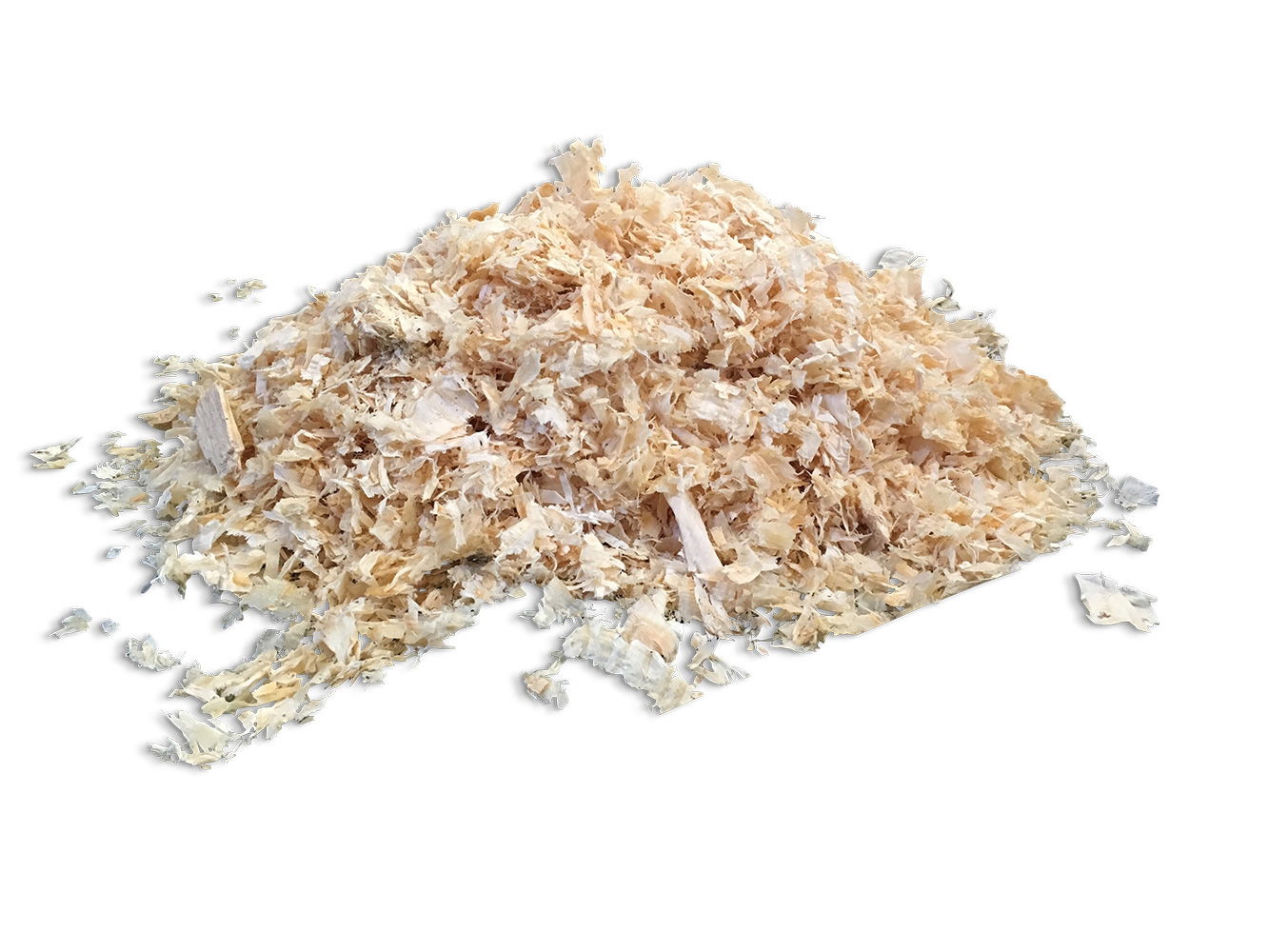 Lys bunke træspåner til strøelse