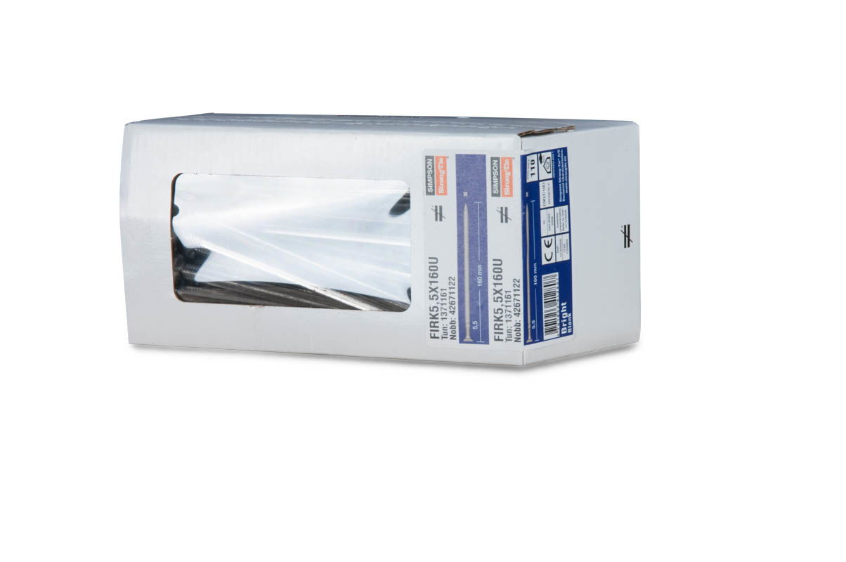 Kasse med Simpson Strong-Tie firkantspiger 5,5x160 mm