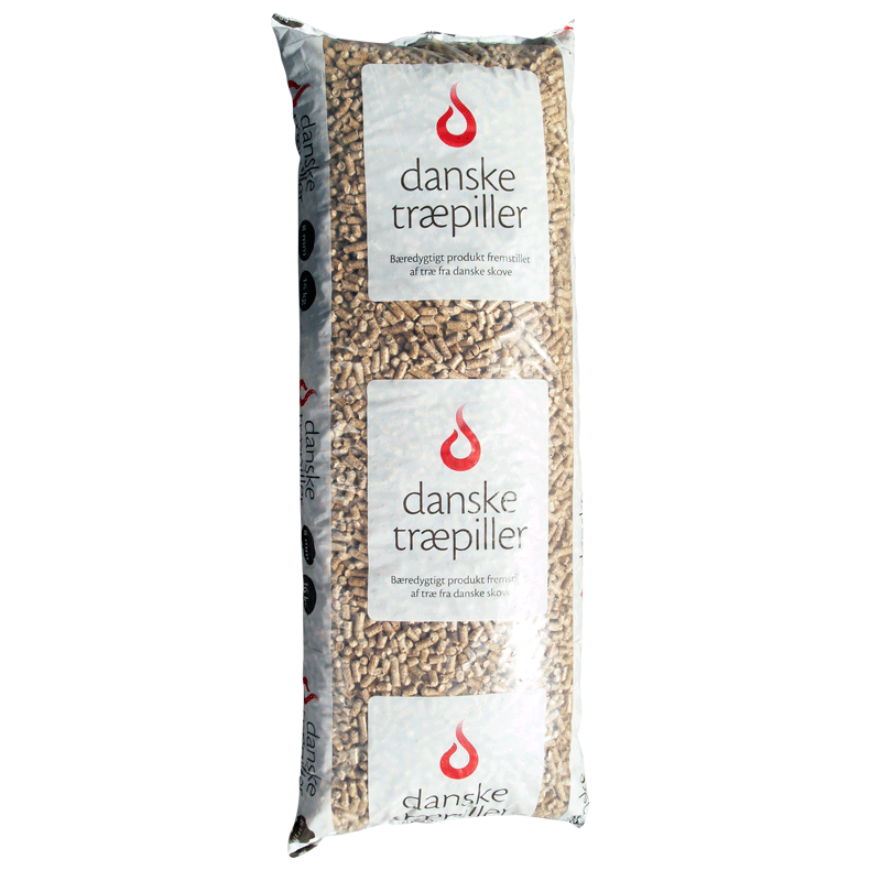 Træpiller 6mm i 16 kg poser