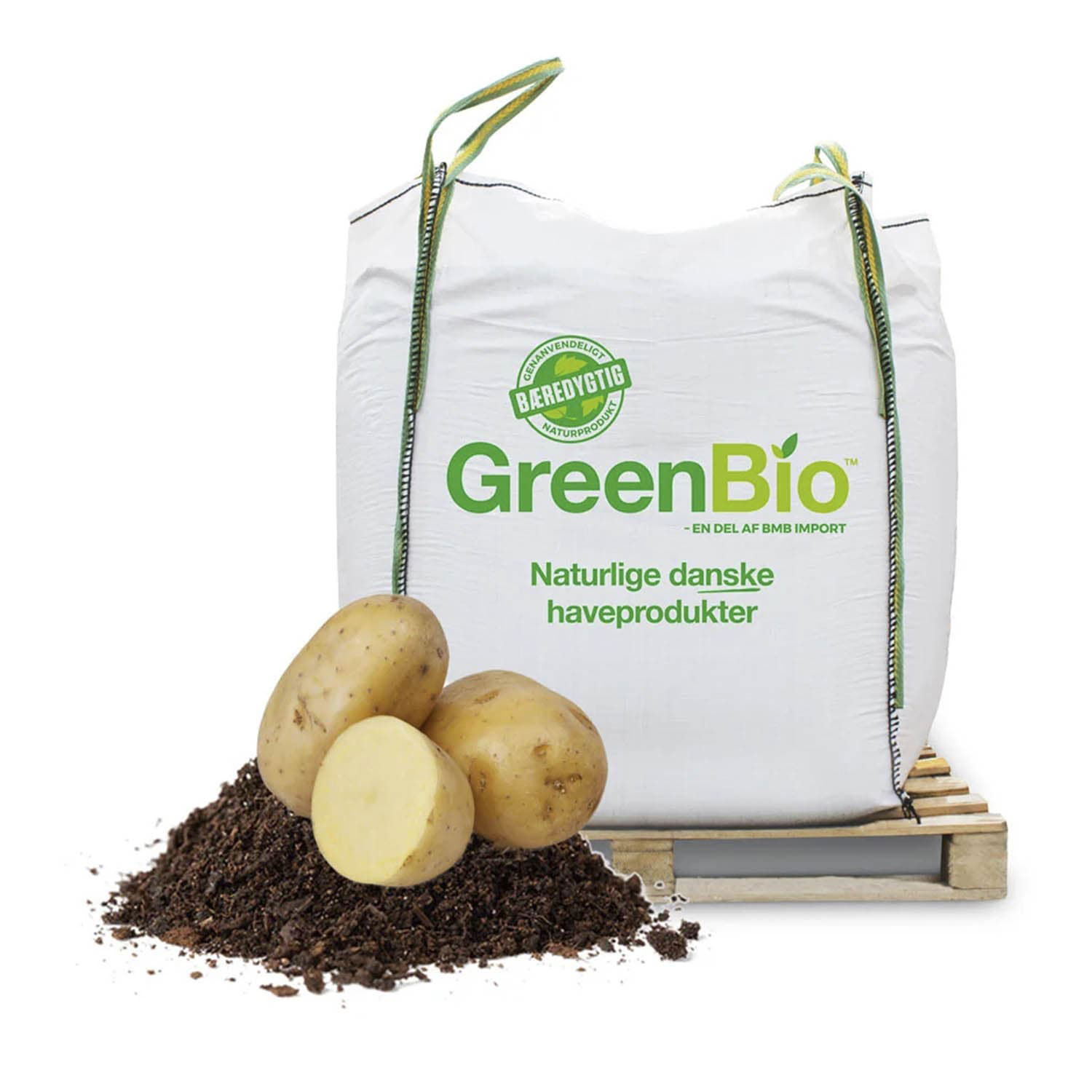 GreenBio kartoffeljord i bigbag på palle