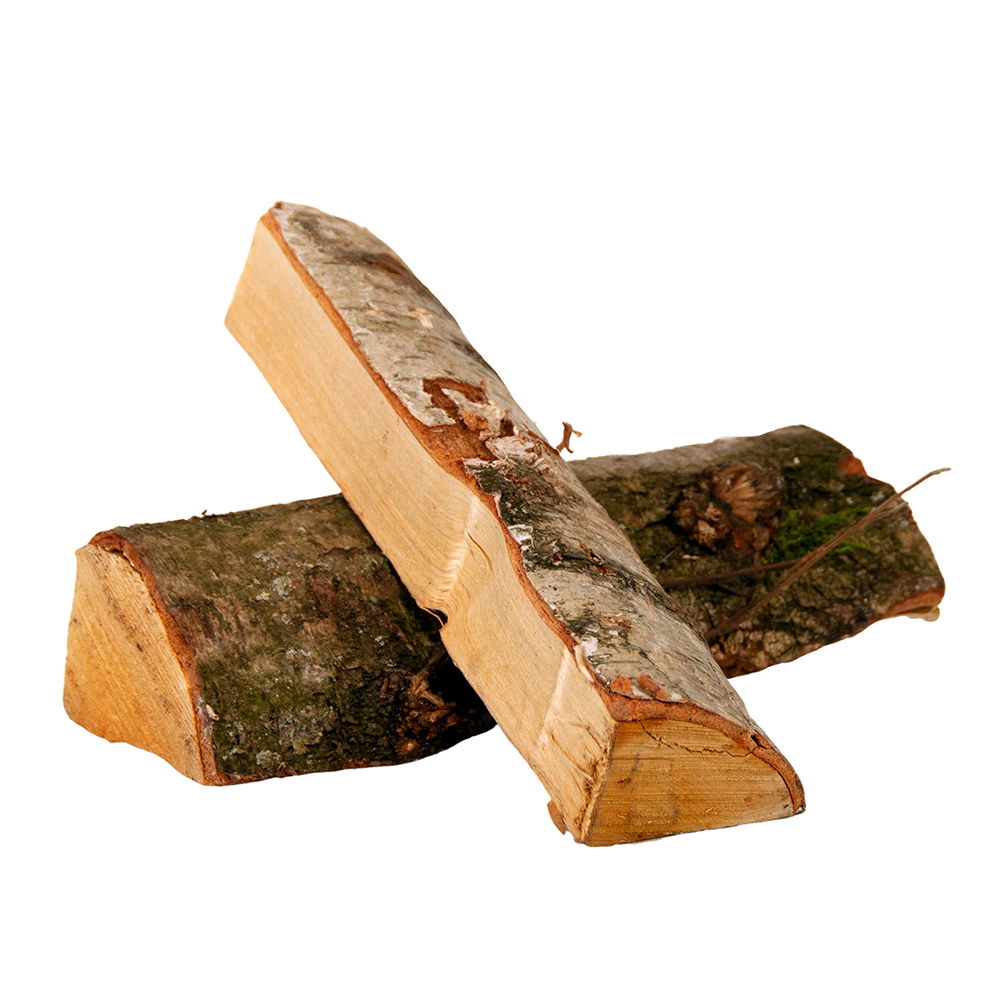 To stykker tørt brænde til optænding