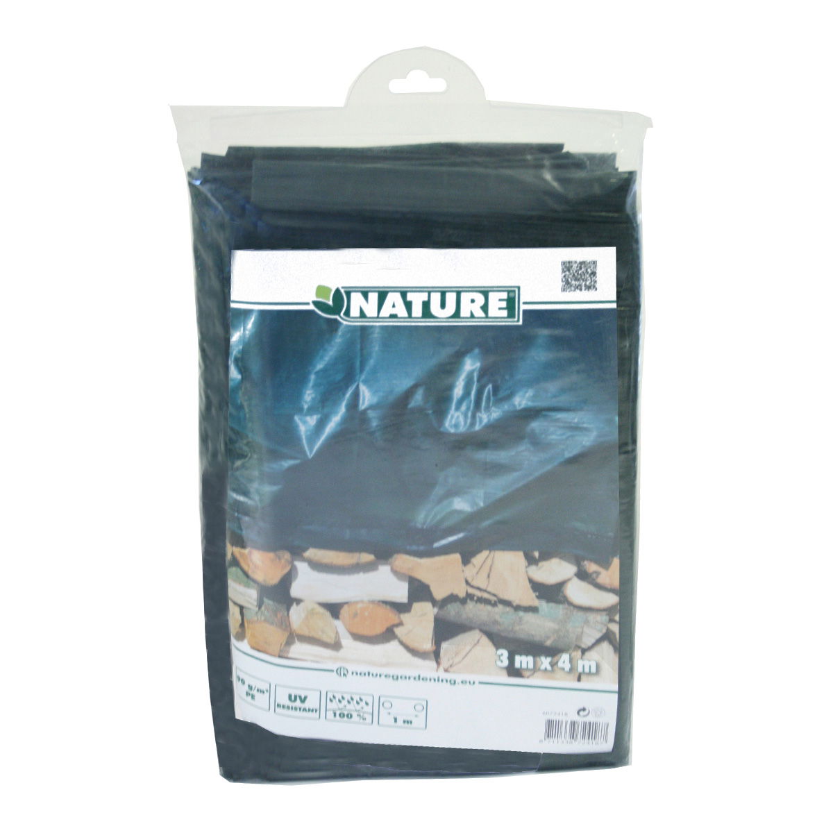 Nature sort afdækning til brændestabel 3x4 m