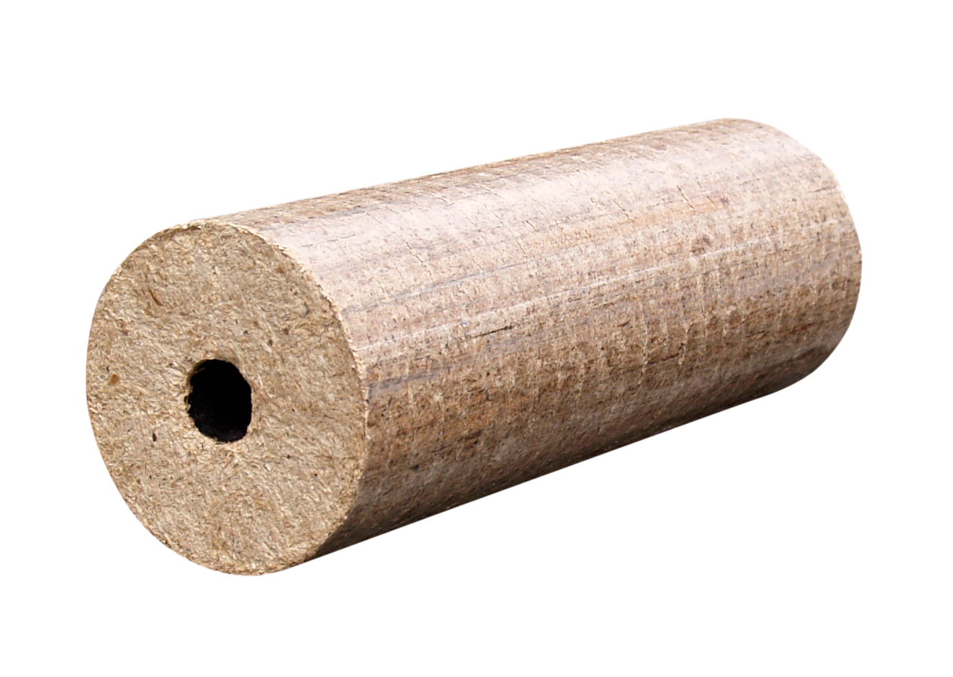Cylindrisk træbriket med hul i midten