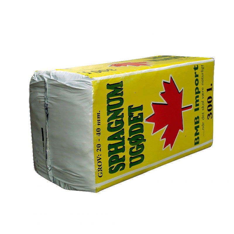 Sæk med groft ugødet sphagnum 300 liter