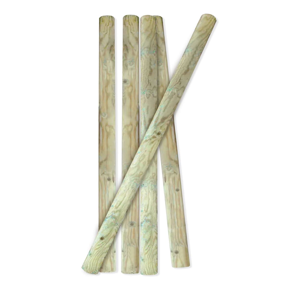 Sæt med trykimprægnerede runde træpæle