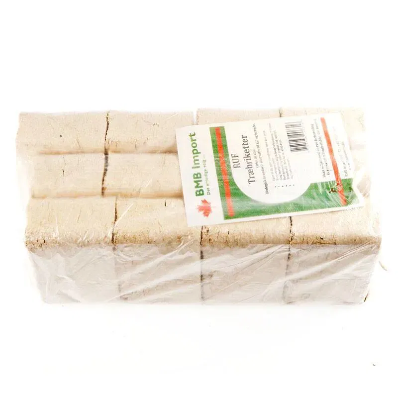 Pakke med RUF træbriketter i plast